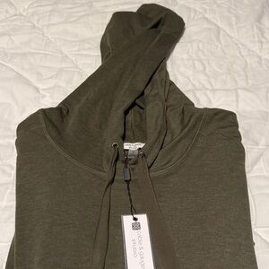 Cable & Gauge Olive Hoodie Dress